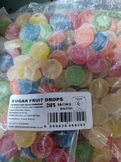 Cartoon candy Sugar fruit drops 250's