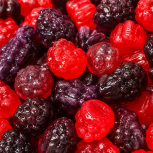 Cartoon Candy Berries with fruit juice